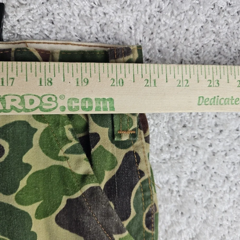 Vintage 70s Saftbak Water Repellent Frogskin Duck Camo Pants 42x31 Hunting USA